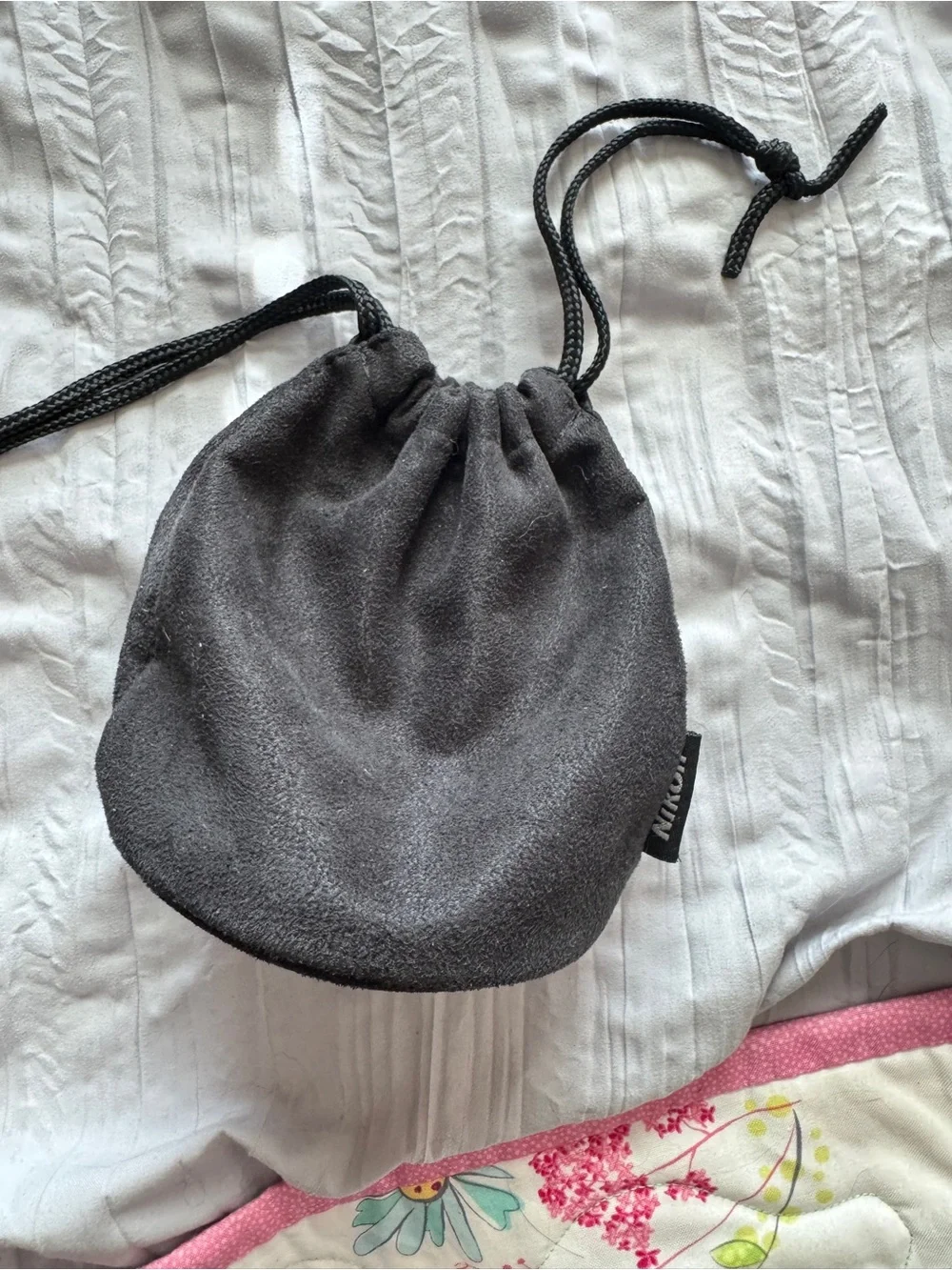 Set of 2 Nikon Soft Camera Lens Cases/Pouches with A Drawstring Bag